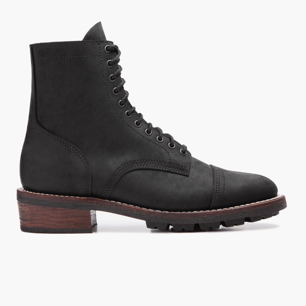 Botas con Cordones Thursday Boots Logger Cuero Hombre Negros | MX101HAP