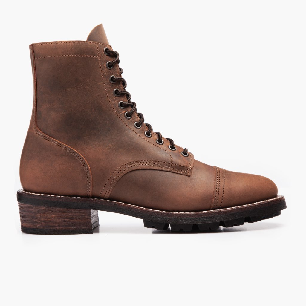 Botas con Cordones Thursday Boots Logger Cuero Hombre Marrom | MX99KOR