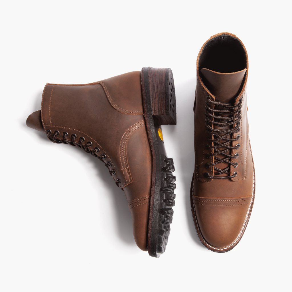 Botas con Cordones Thursday Boots Logger Cuero Hombre Marrom | MX99KOR