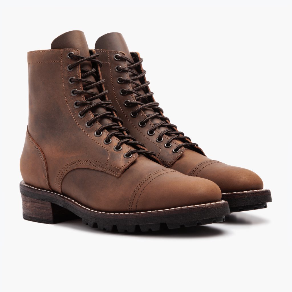 Botas con Cordones Thursday Boots Logger Cuero Hombre Marrom | MX99KOR