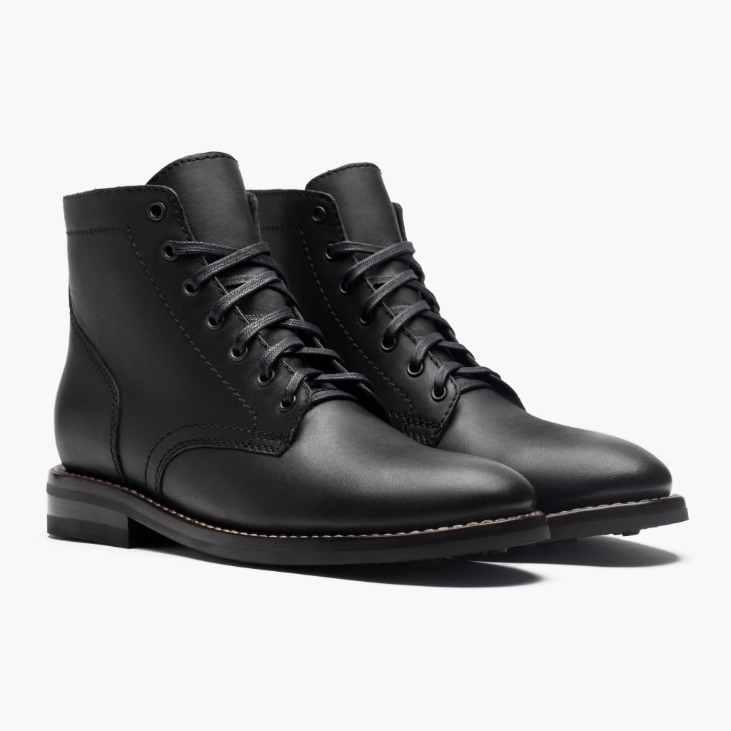 Botas con Cordones Thursday Boots President Cuero Hombre Negros | MX109ILH