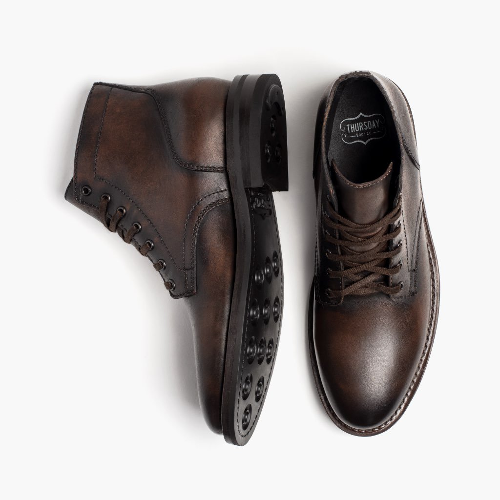 Botas con Cordones Thursday Boots President Cuero Classic Hombre Cafes | MX111YXF