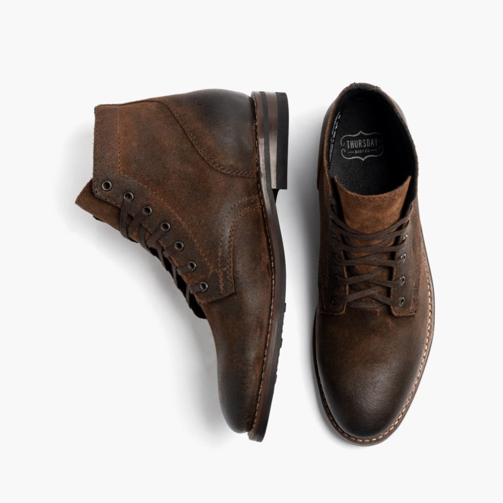 Botas con Cordones Thursday Boots President Gamuza Hombre Cafes | MX115WNB