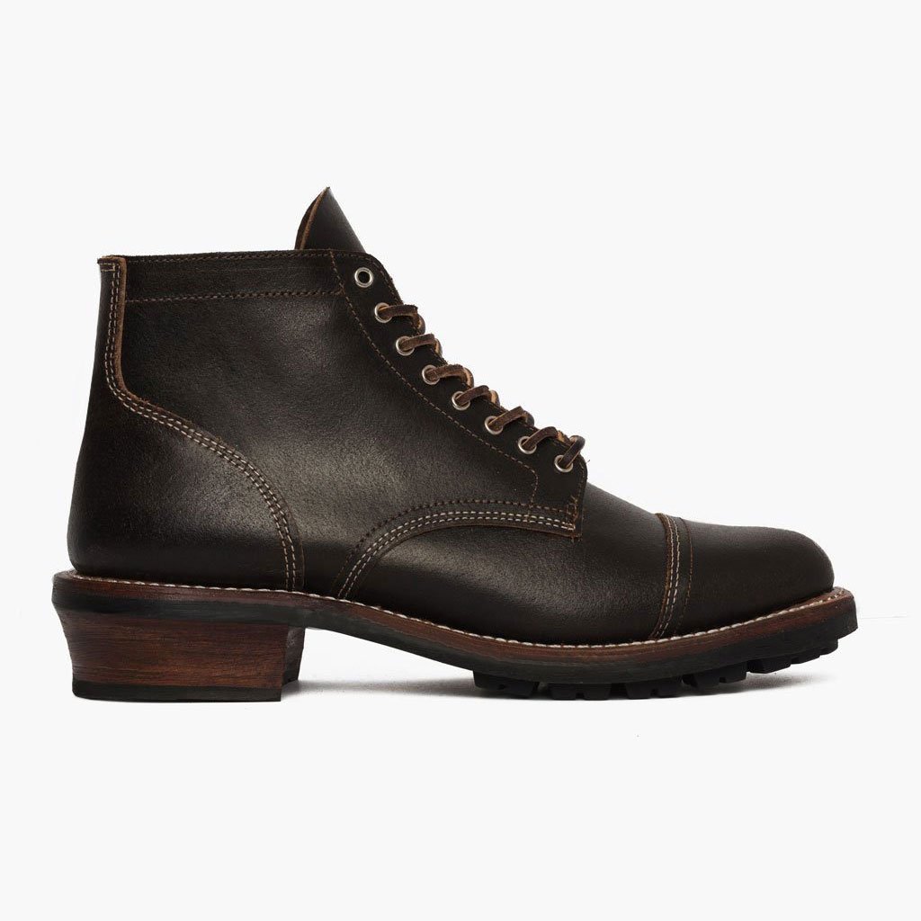 Botas con Cordones Thursday Boots Vanguard Cuero Hombre Negros | MX130DFM