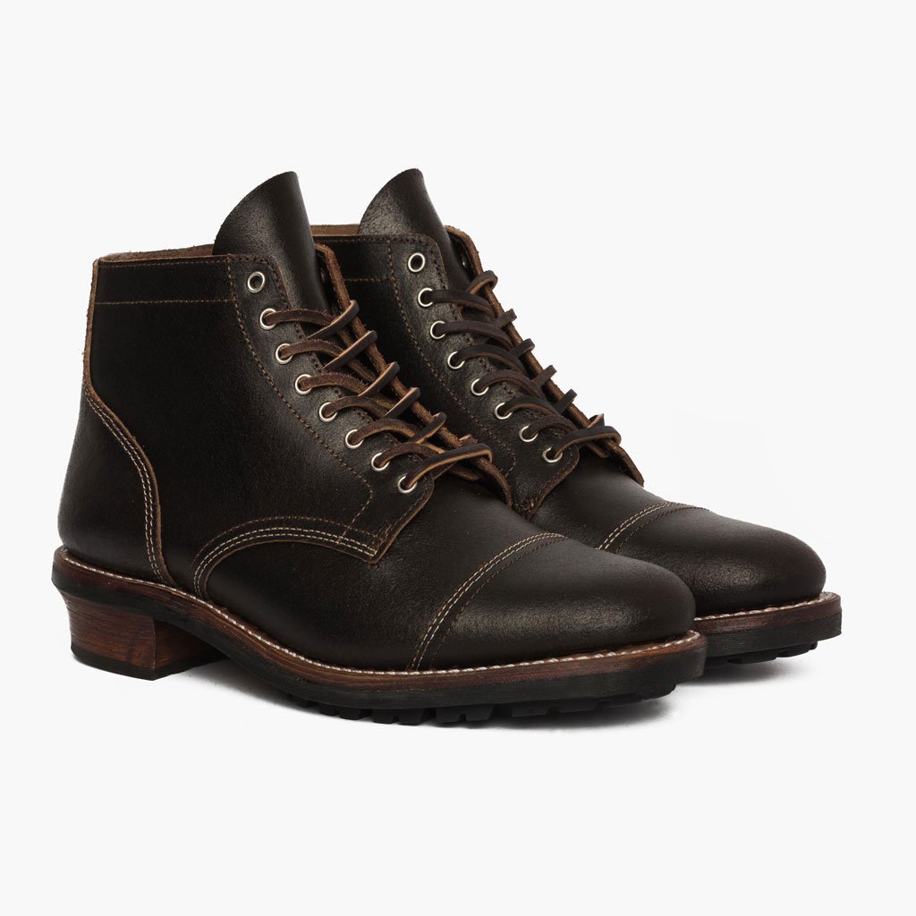 Botas con Cordones Thursday Boots Vanguard Cuero Hombre Negros | MX130DFM