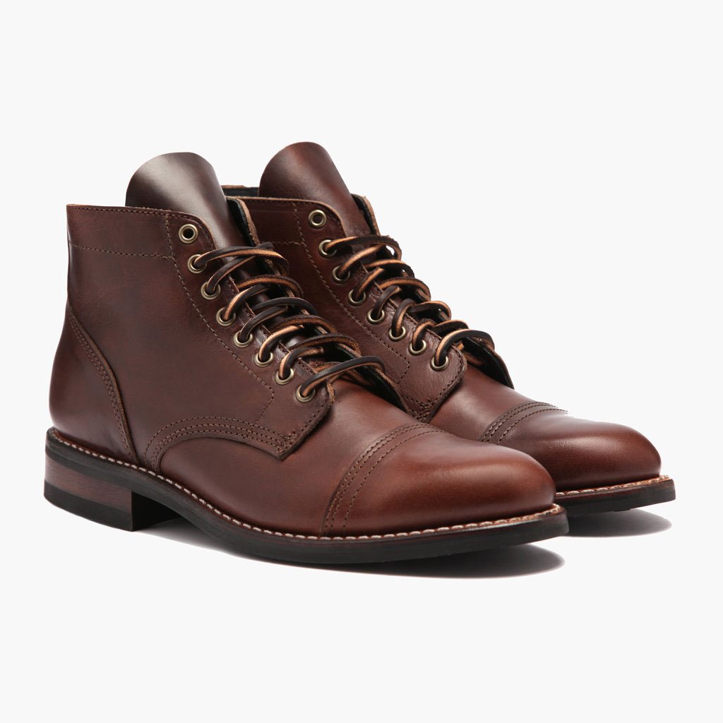 Botas con Cordones Thursday Boots Vanguard Cuero Hombre Vino | MX131MXL