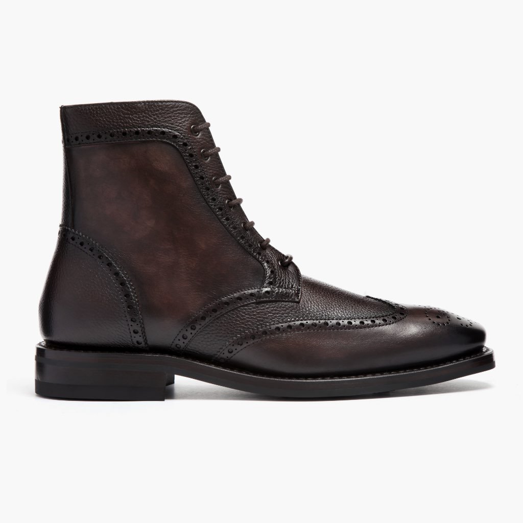 Botas con Cordones Thursday Boots Wingtip Cuero Hombre Vino | MX132AHK