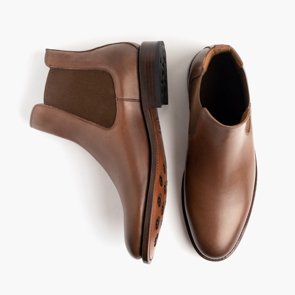 Botines Chelsea Thursday Boots Cavalier Cuero Hombre Marrom | MX19ZUT