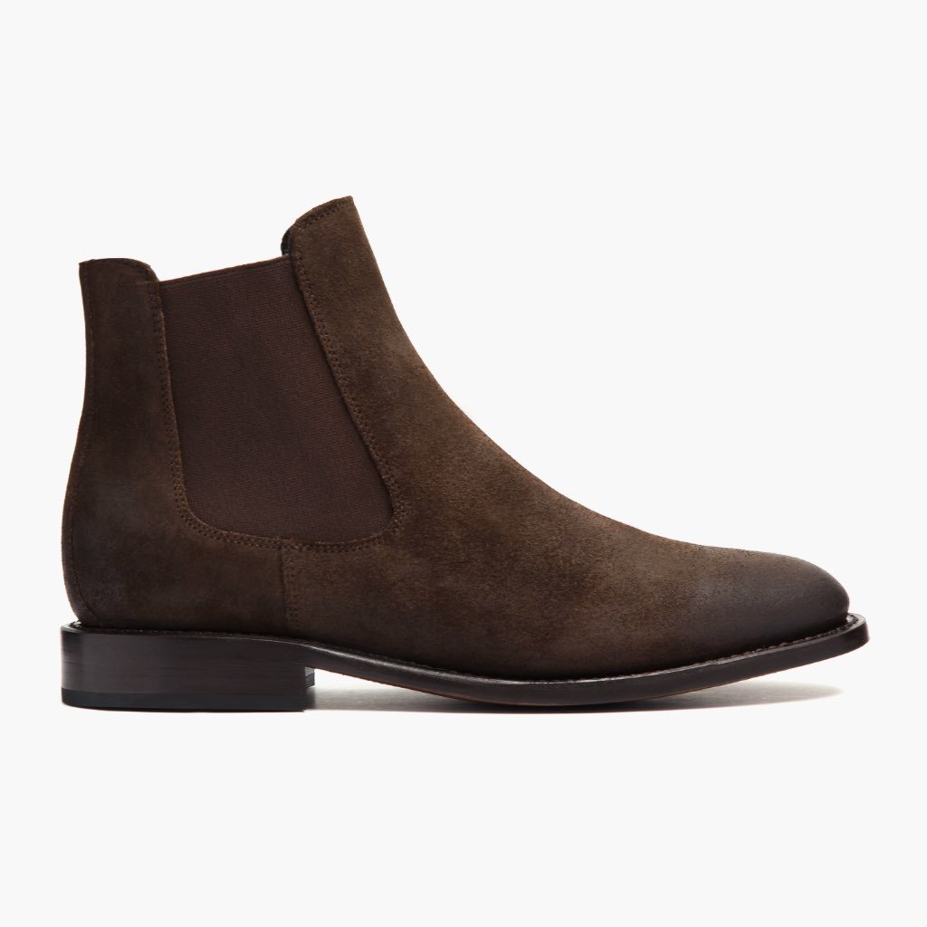 Botines Chelsea Thursday Boots Cavalier Gamuza Hombre Cafes | MX24GSO