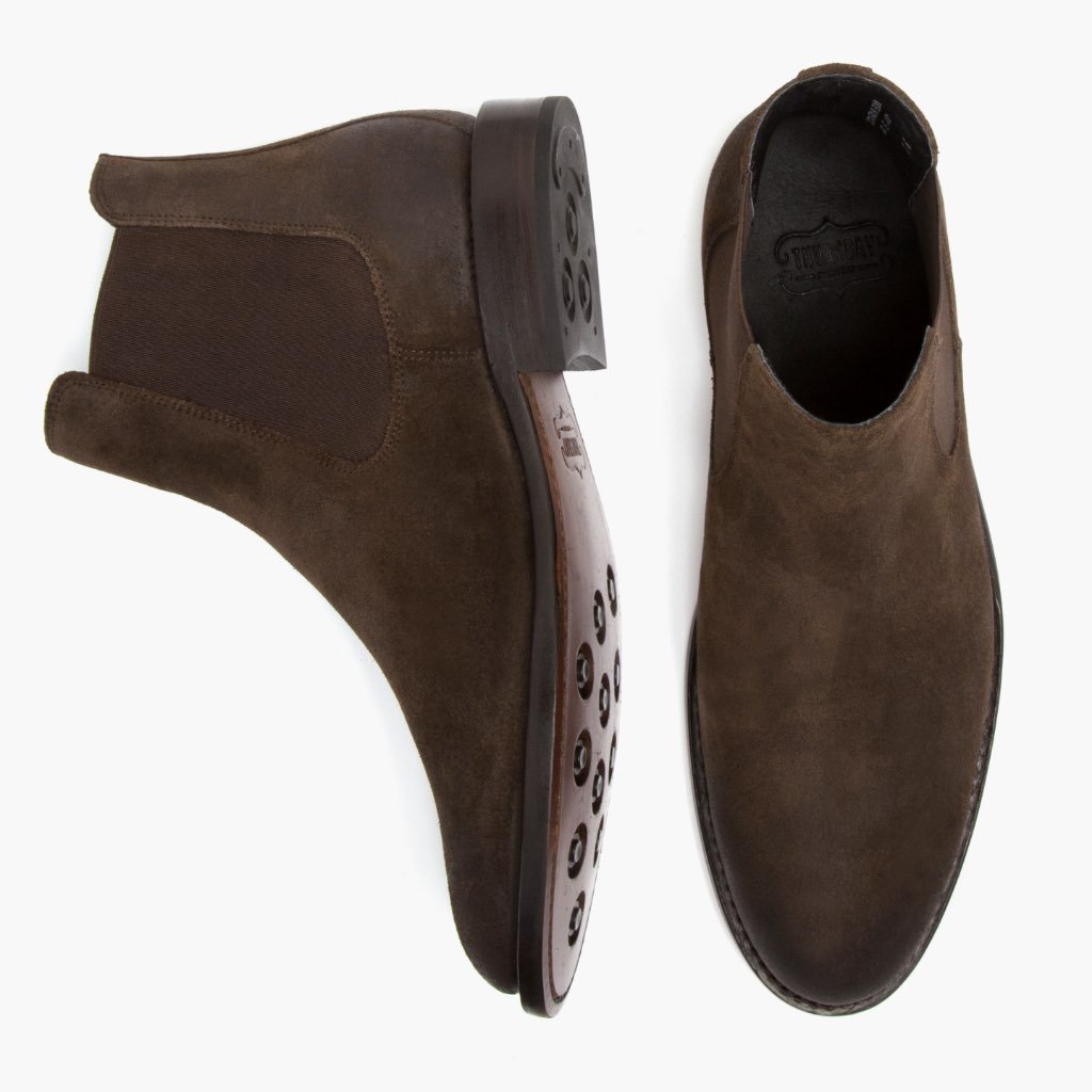 Botines Chelsea Thursday Boots Cavalier Gamuza Hombre Cafes | MX24GSO