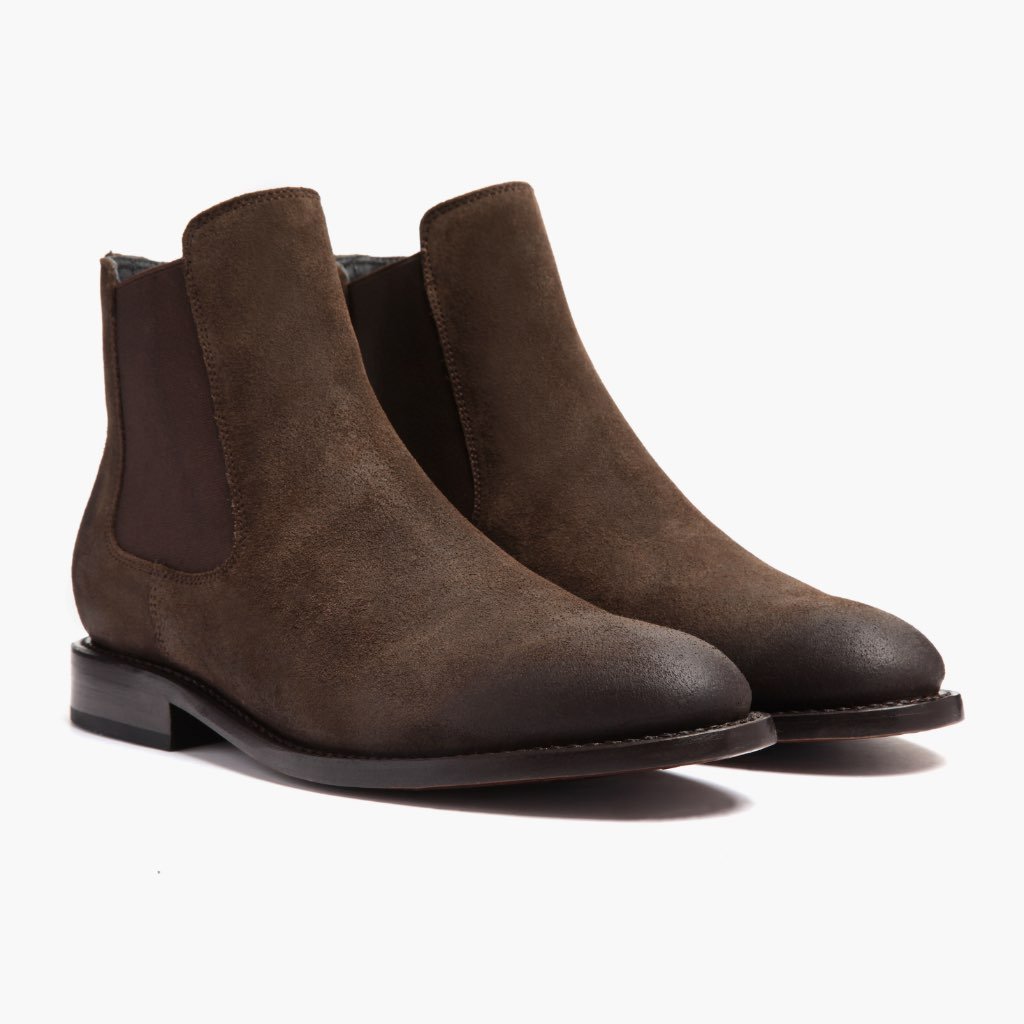 Botines Chelsea Thursday Boots Cavalier Gamuza Hombre Cafes | MX24GSO