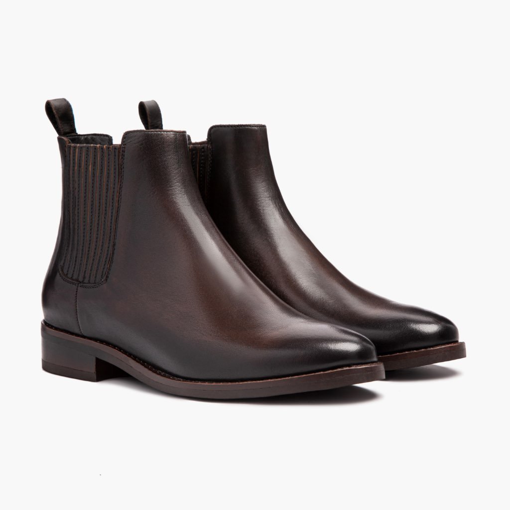 Botines Chelsea Thursday Boots Dreamer Cuero Mujer Negros Cafes | MX185PJJ