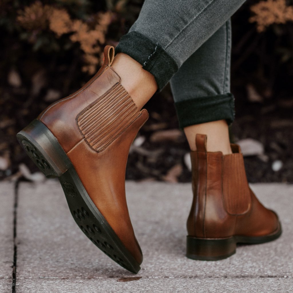 Botines Chelsea Thursday Boots Dreamer Cuero Mujer Cafes | MX187ILH