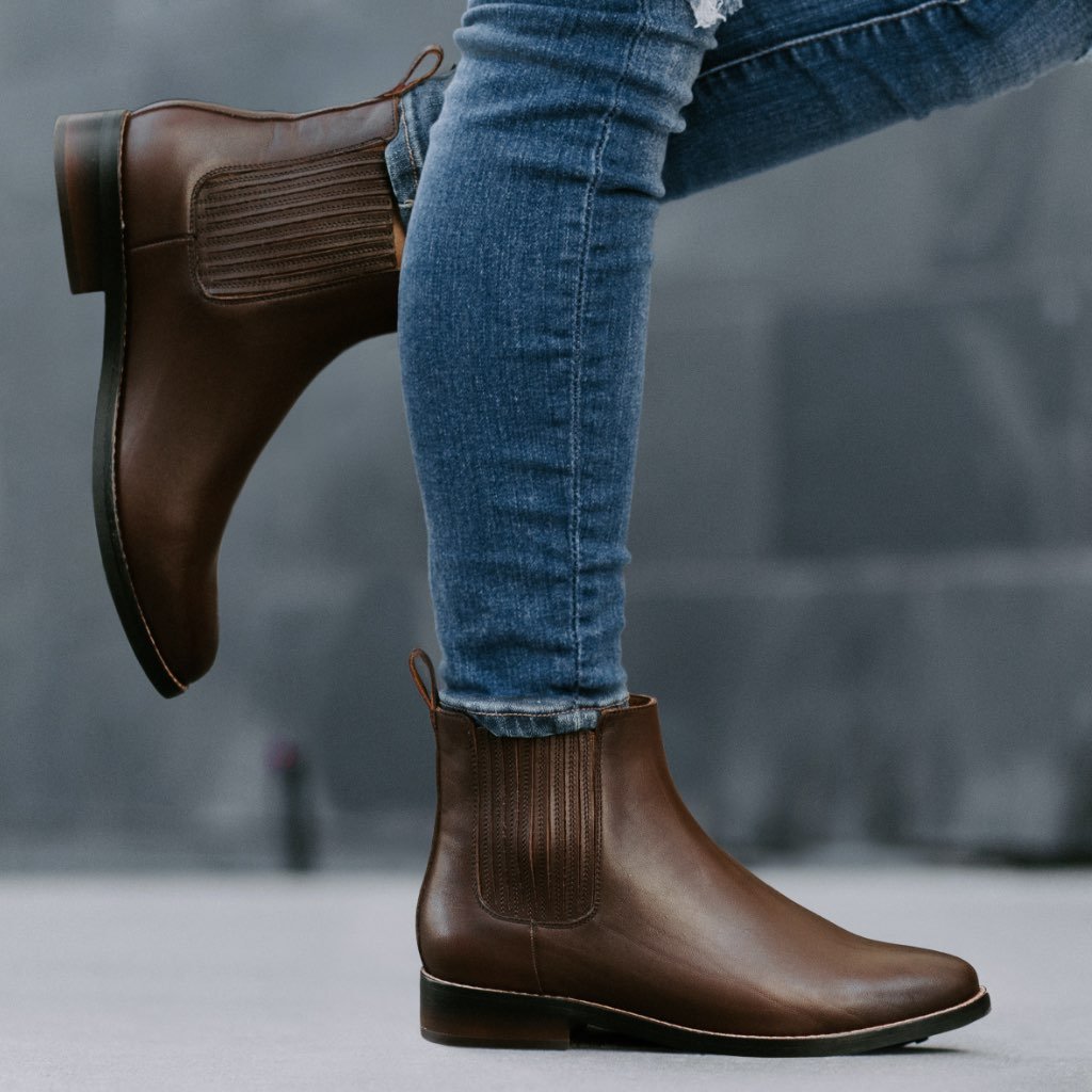 Botines Chelsea Thursday Boots Dreamer Cuero Mujer Chocolate | MX357ZUT