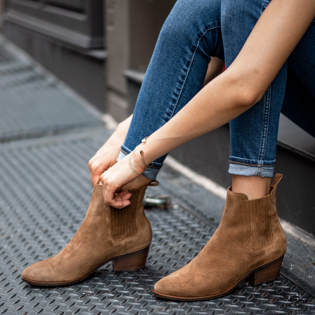 Botines Chelsea Thursday Boots Dreamer Gamuza Mujer Marrom | MX360JPQ