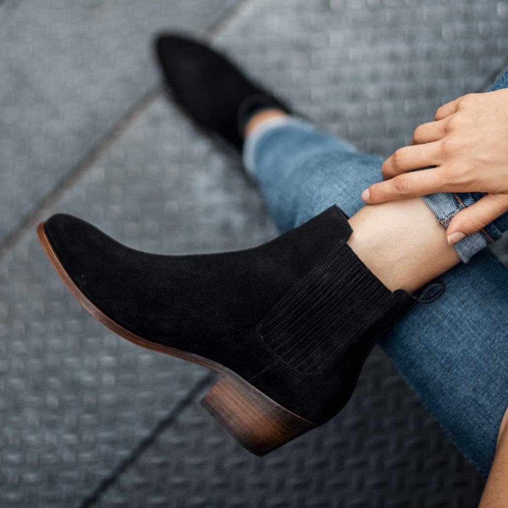 Botines Chelsea Thursday Boots Dreamer Gamuza Mujer Negros | MX361HAP