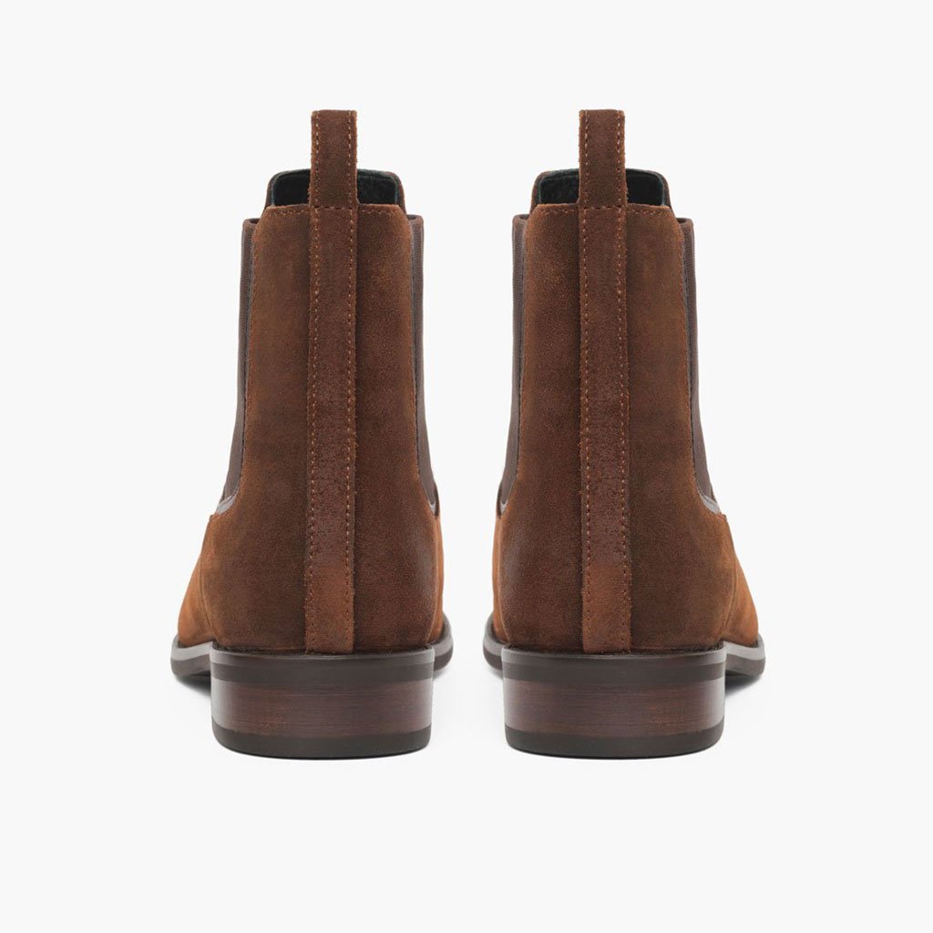 Botines Chelsea Thursday Boots Duchess Gamuza Mujer Cafes | MX366AHK