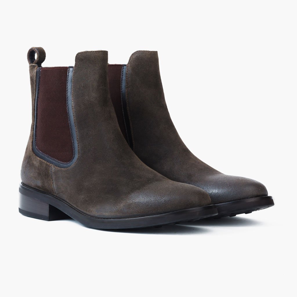 Botines Chelsea Thursday Boots Duchess Gamuza Mujer Azules Verde Oliva | MX369ILH