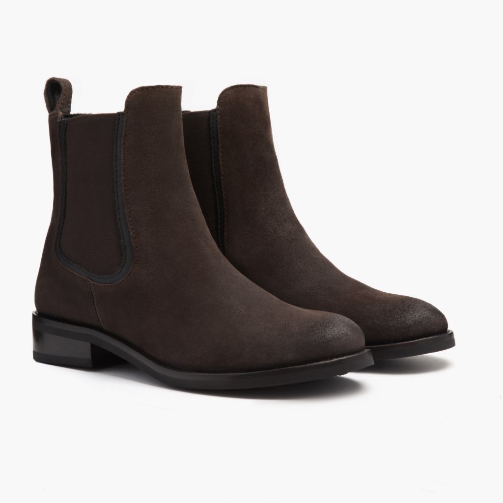 Botines Chelsea Thursday Boots Duchess Gamuza Mujer Azules Marrom | MX370UZG