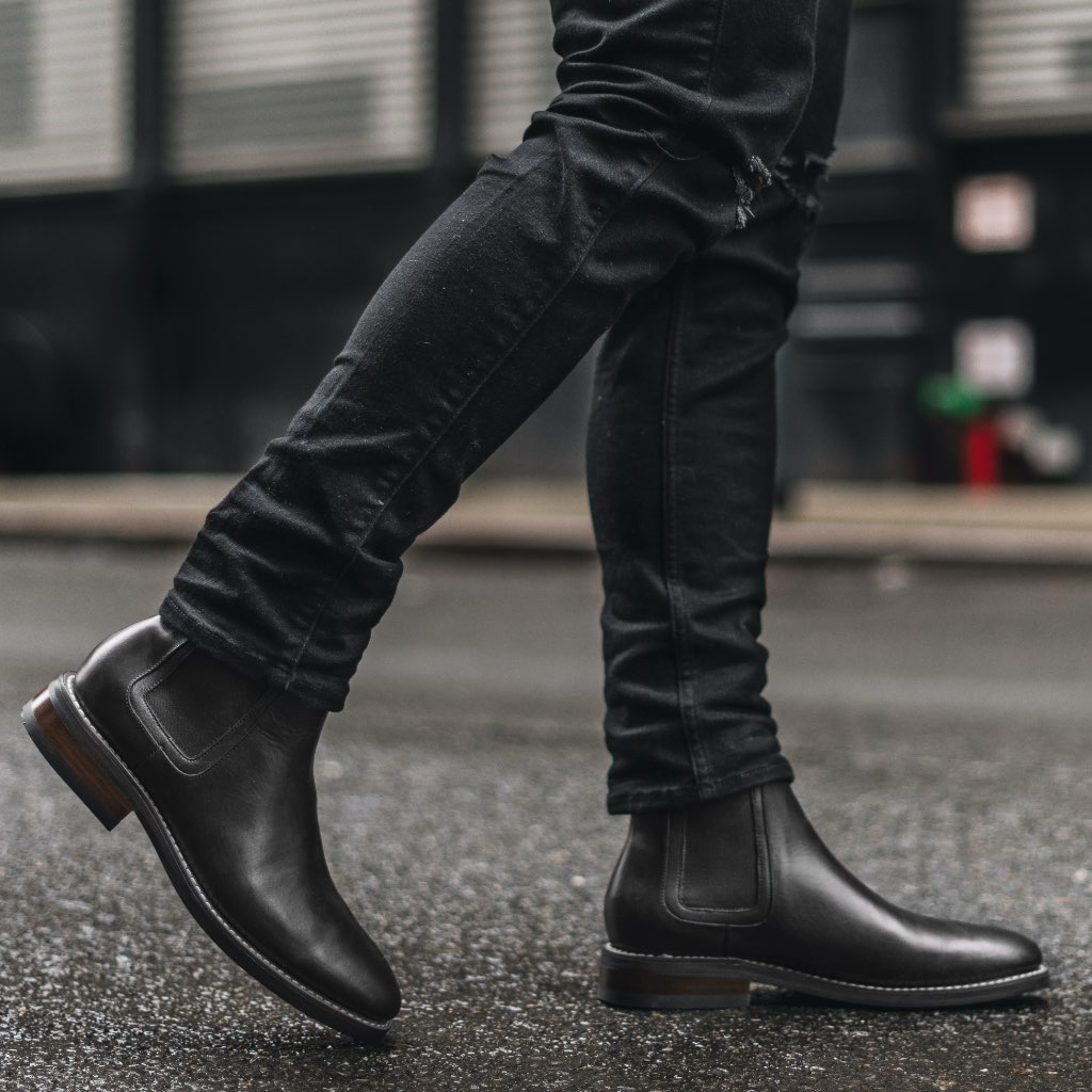 Botines Chelsea Thursday Boots Duke Cuero Hombre Negros | MX25FDN