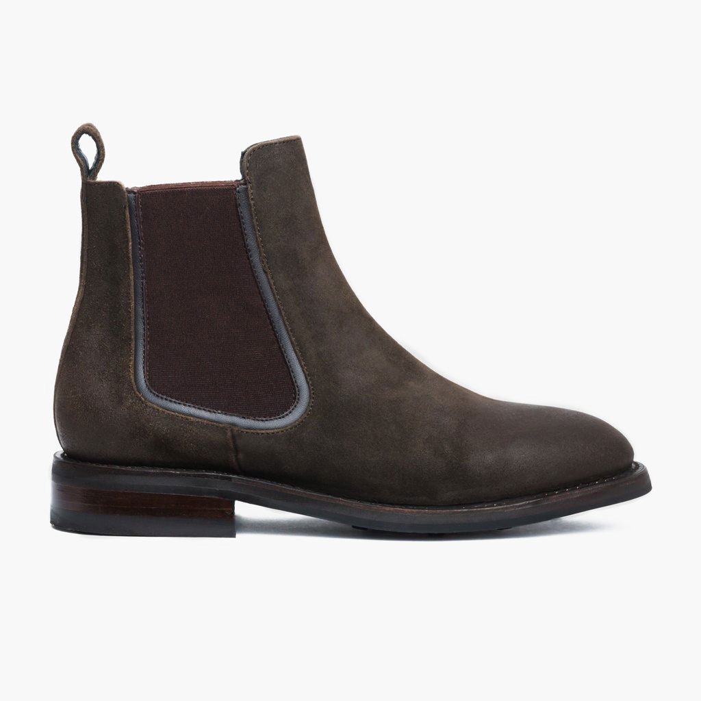 Botines Chelsea Thursday Boots Duke Gamuza Hombre Verde Oliva | MX29PJJ