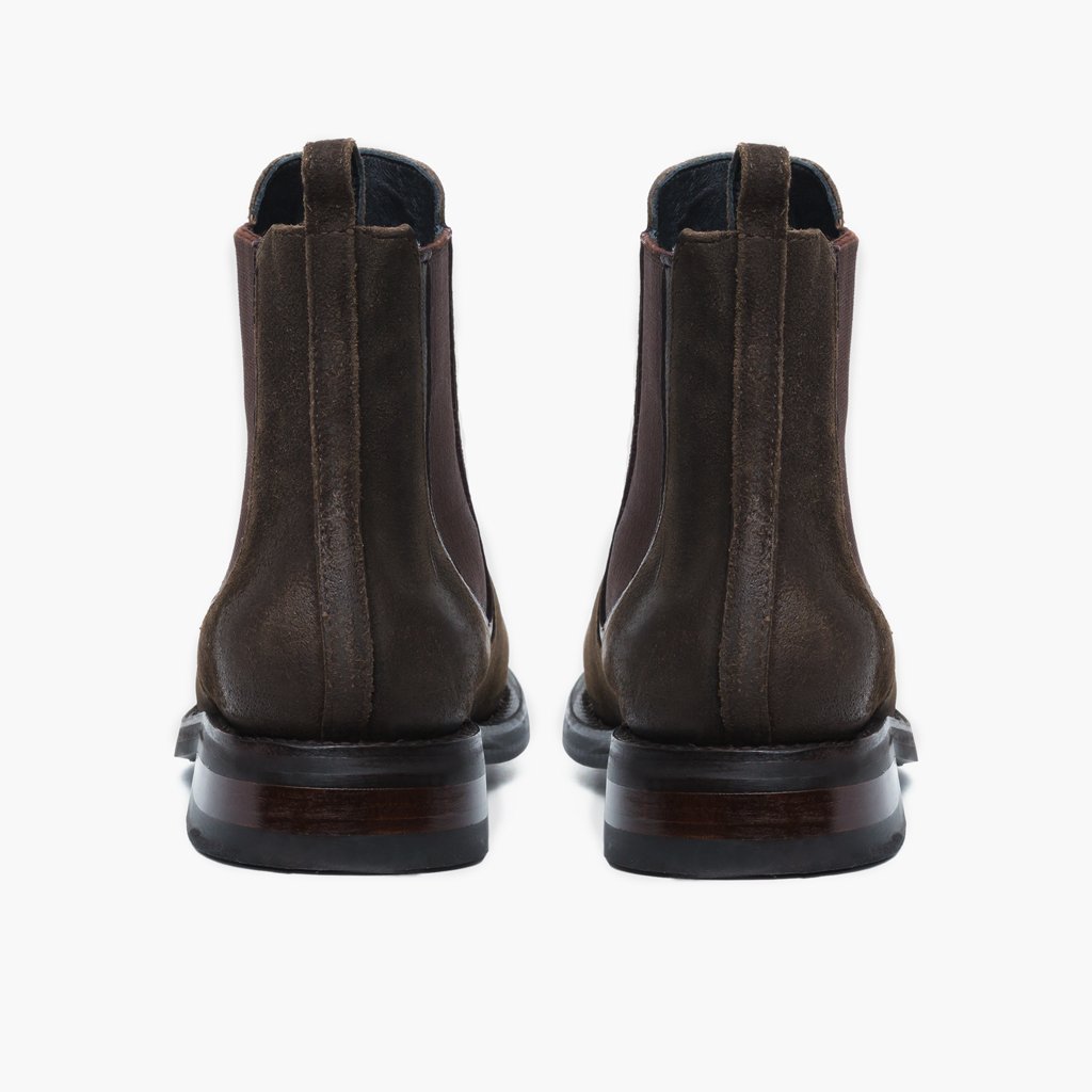 Botines Chelsea Thursday Boots Duke Gamuza Hombre Verde Oliva | MX29PJJ