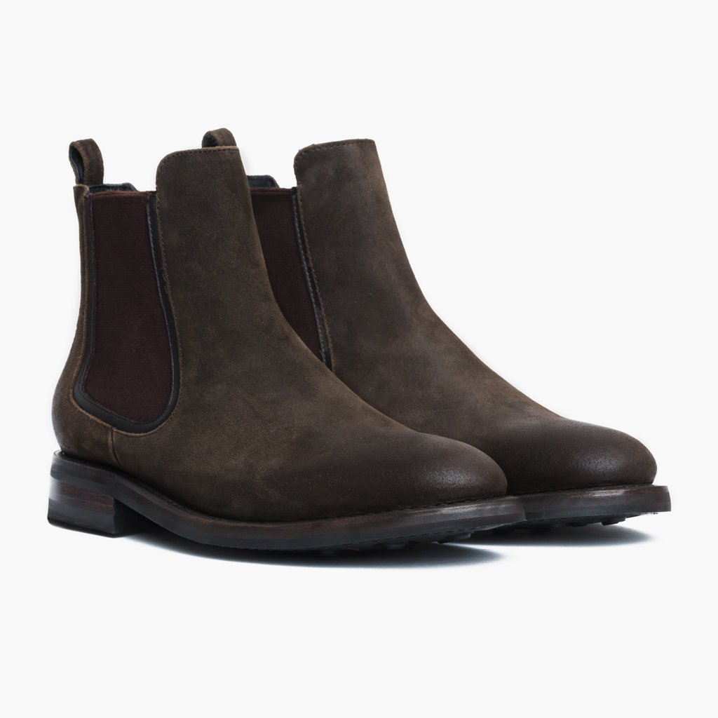 Botines Chelsea Thursday Boots Duke Gamuza Hombre Verde Oliva | MX29PJJ