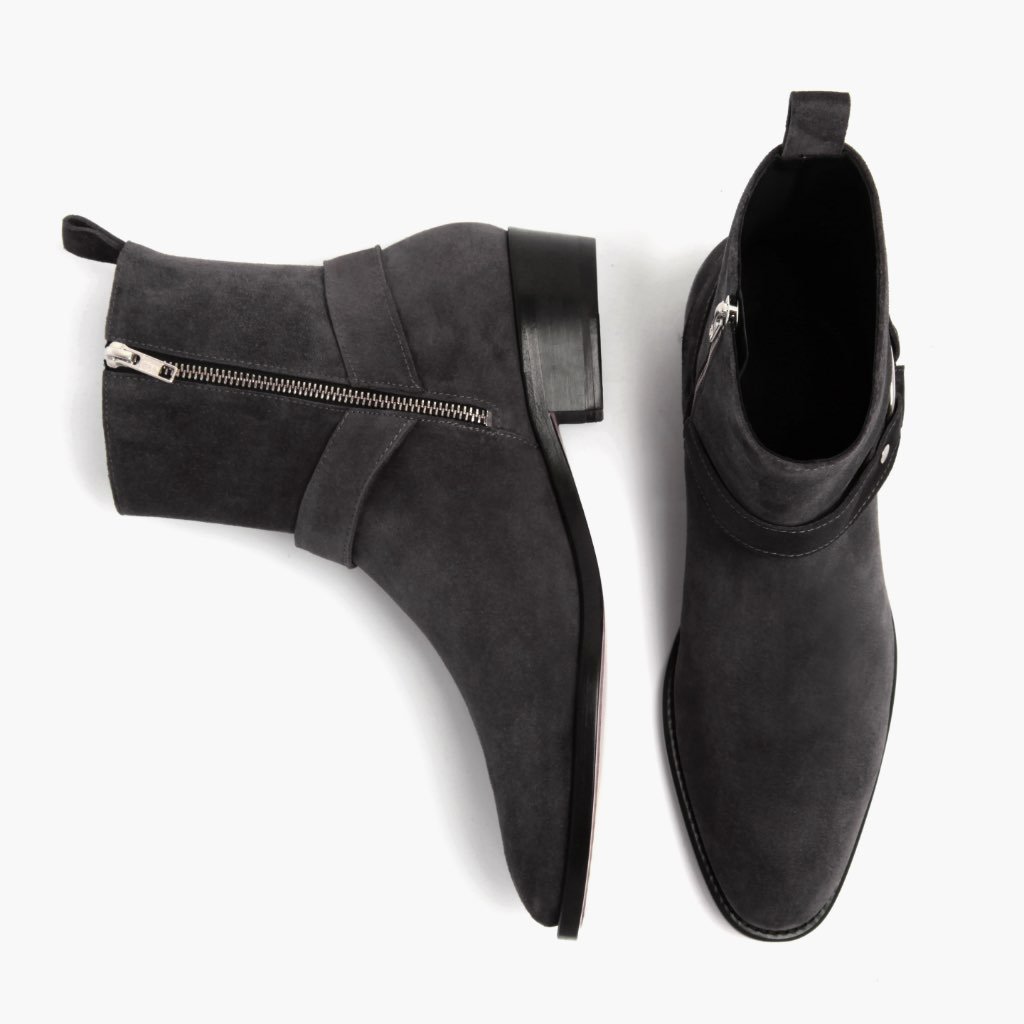 Botines Chelsea Thursday Boots Harness Gamuza Hombre Grises | MX32UZG