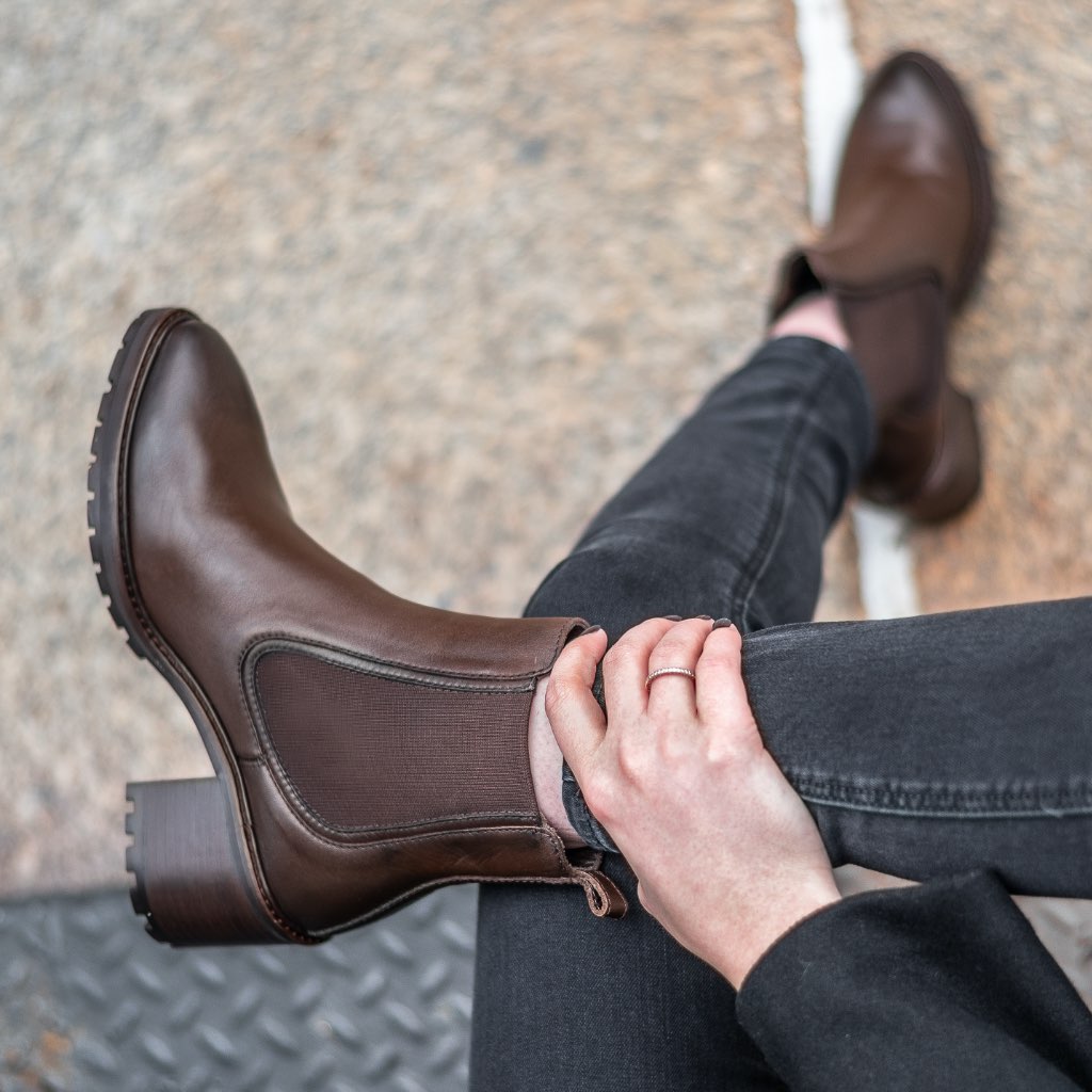 Botines Chelsea Thursday Boots Knockout Cuero Mujer Cafes | MX375WNB