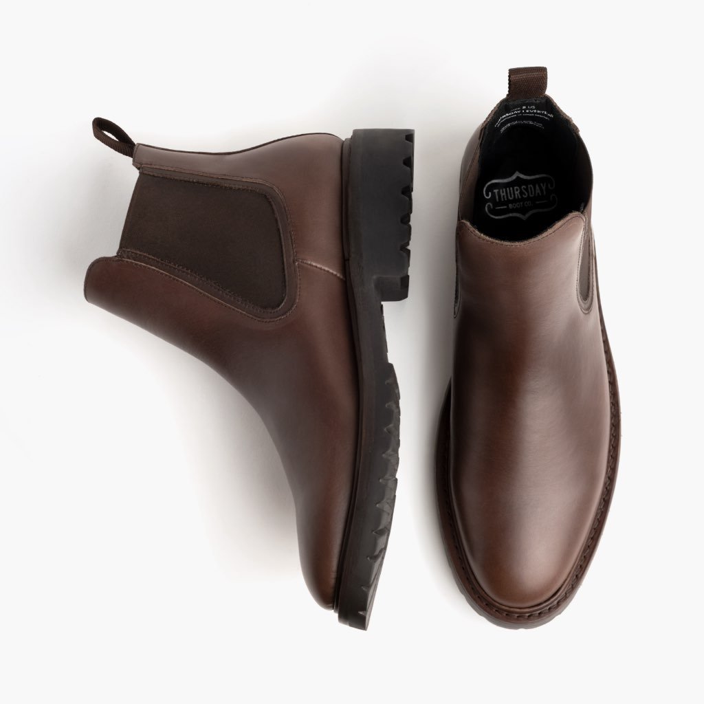 Botines Chelsea Thursday Boots Legend Cuero Hombre Cafes | MX34TCE