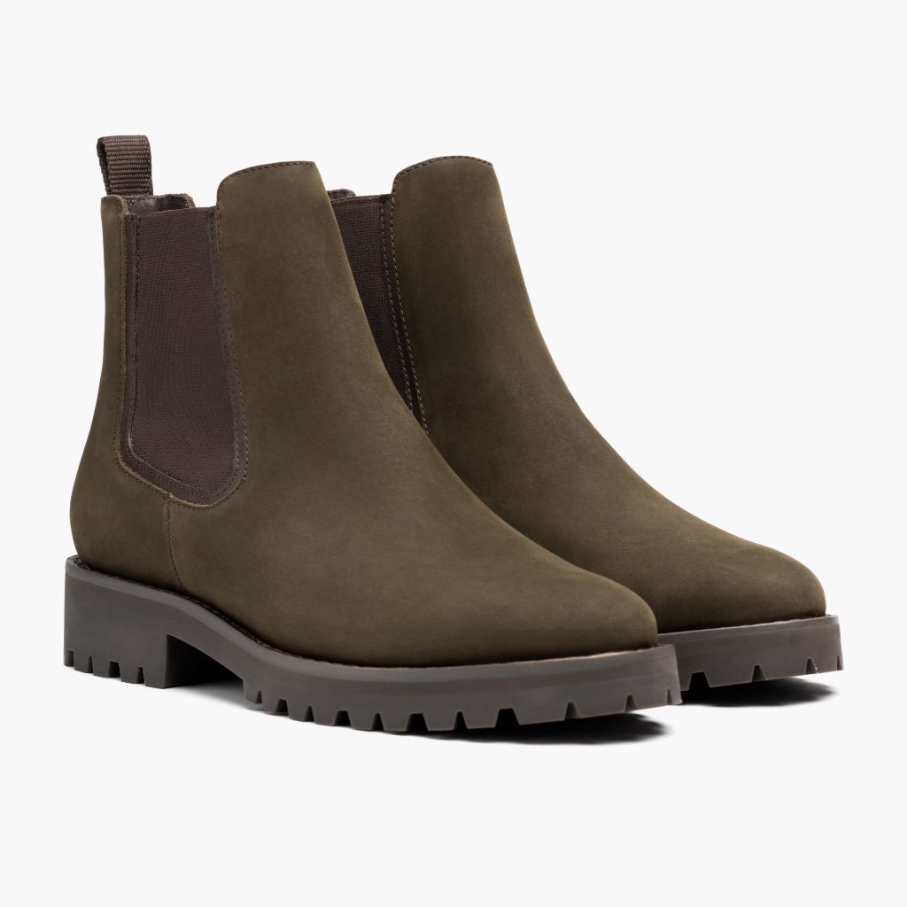 Botines Chelsea Thursday Boots Legend Nubuck Mujer Verde Oliva | MX394OKI