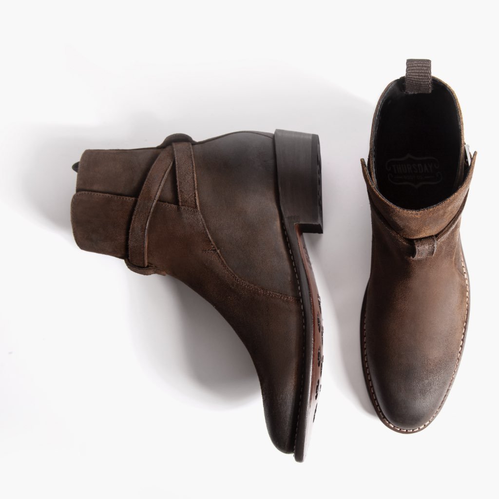 Botines Chelsea Thursday Boots Rogue Gamuza Hombre Vino | MX38QMA