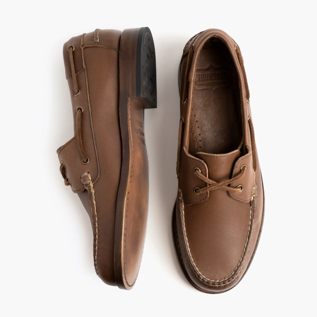 Loafers Thursday Boots Handsewn Cuero Classic Hombre Cafes | MX266UZG