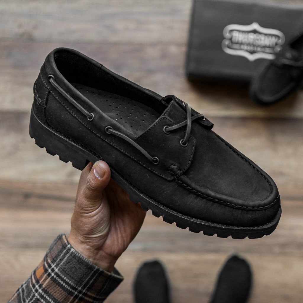 Loafers Thursday Boots Handsewn Cuero Hombre Negros | MX263PJJ