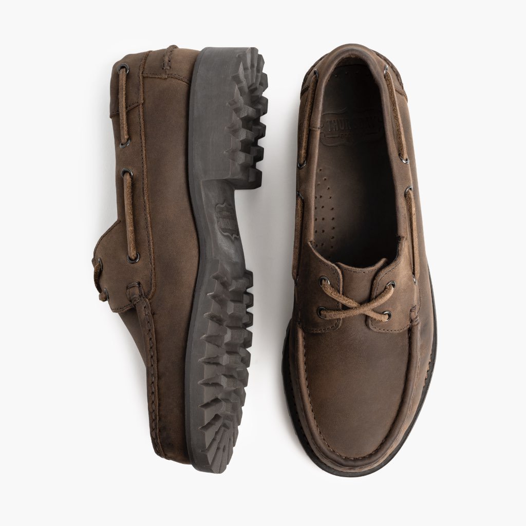 Loafers Thursday Boots Handsewn Cuero Hombre Cafes | MX264OKI