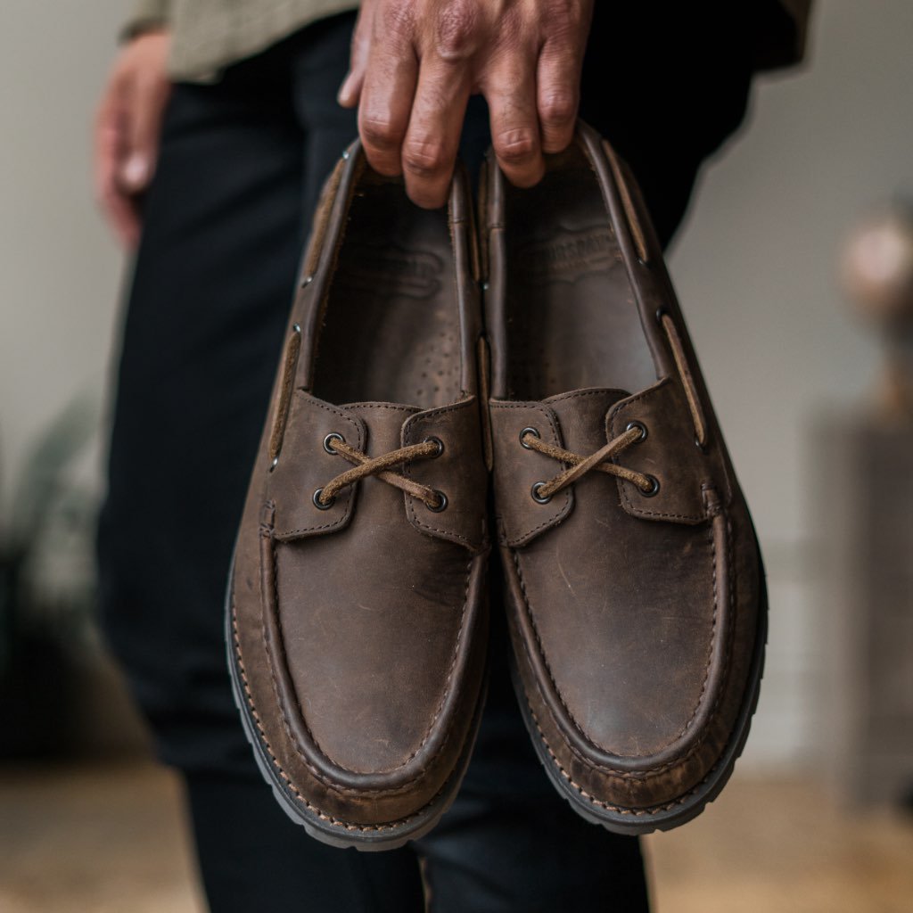 Loafers Thursday Boots Handsewn Cuero Hombre Cafes | MX264OKI