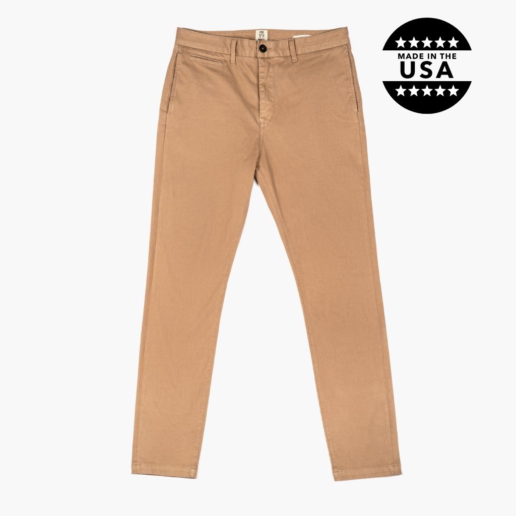 Pantalones Thursday Boots Axe Slim Fit Chinos Algodon Hombre Marrom | MX279ZUT