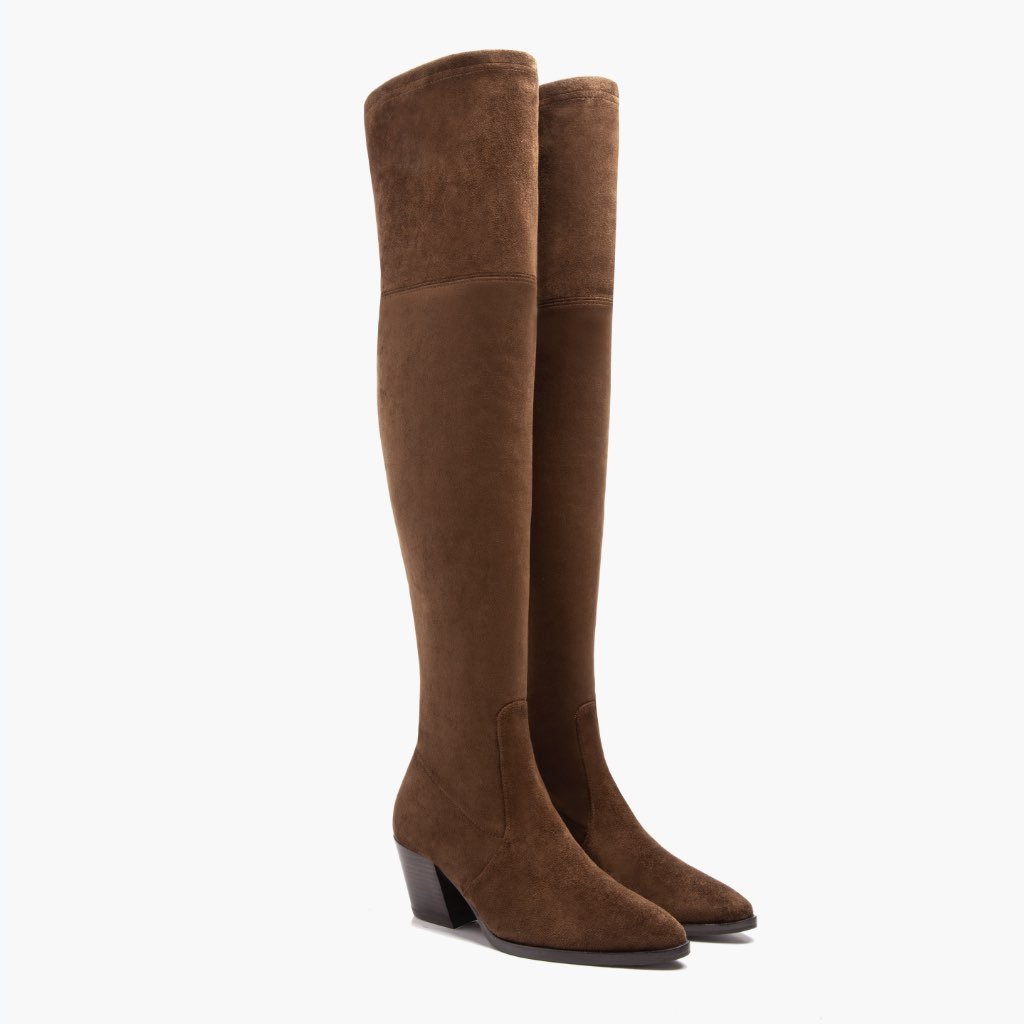 Tacones Altos Thursday Boots Boots Tempest Gamuza Mujer Marrom | MX418AHK