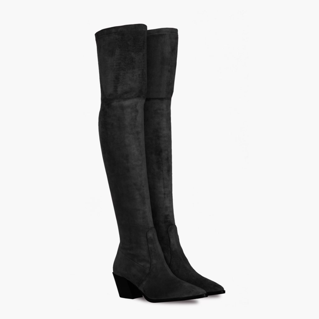 Tacones Altos Thursday Boots Boots Tempest Gamuza Mujer Negros | MX420OKI