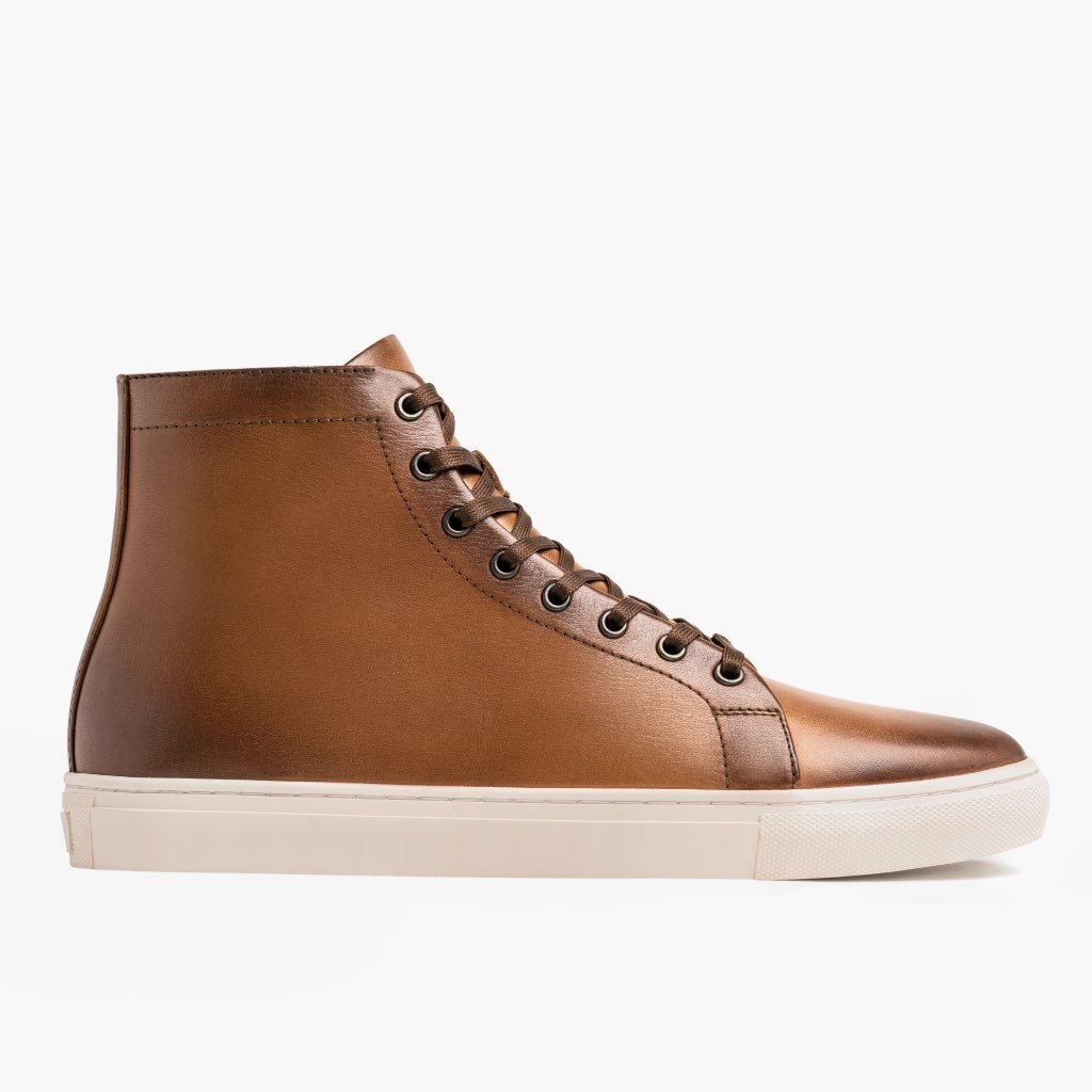 Tenis Thursday Boots Premier High Tops Cuero Hombre Dorados | MX216TCE