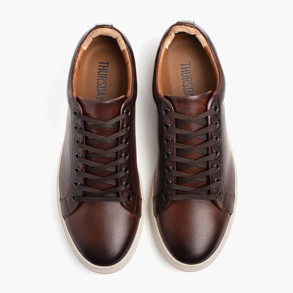 Tenis Thursday Boots Premier Low Tops Cuero Rugged & Resilient Hombre Cafes | MX226XYU